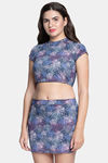 Amante Swim Top With Removable Pads - Dark Floral Pr — thumbnail 5